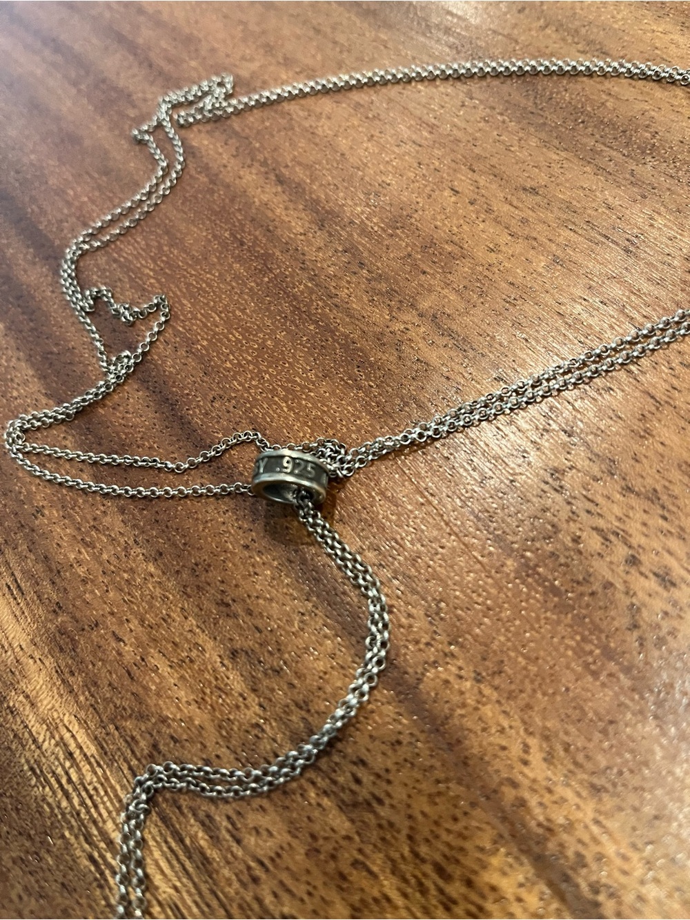 King Baby Studio Sterling Silver Skull Pendant Lariat Necklace - Silver - Picture 5 of 8